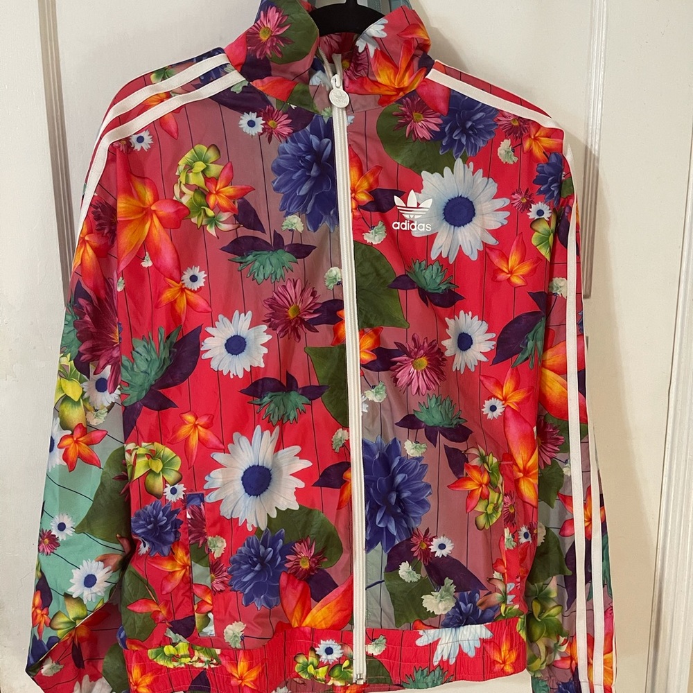Adidas flower windbreaker